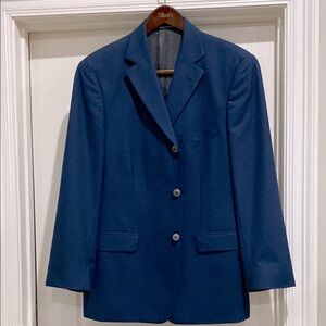 Alan Flusser mens 3 button blue sport coat Size 42R